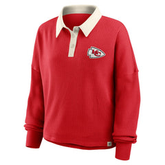 Fanatics Kansas City Chiefs Women's Oversized Hometown Premium Thermal Long Sleeve Shirt Red