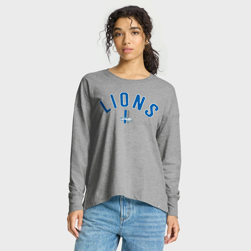 Fanatics Detroit Lions Women's Hometown Legacy Long Sleeve T-Shirt Heather Gray