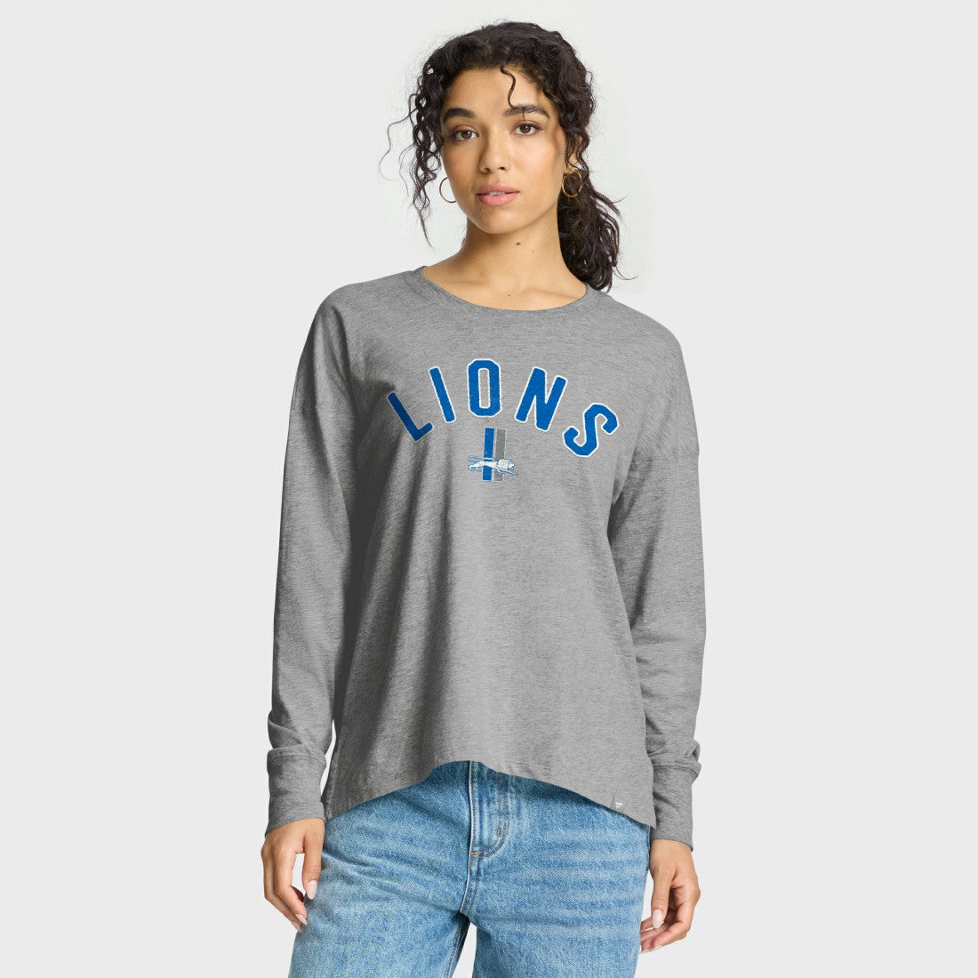Fanatics Detroit Lions Women's Hometown Legacy Long Sleeve T-Shirt Heather Gray
