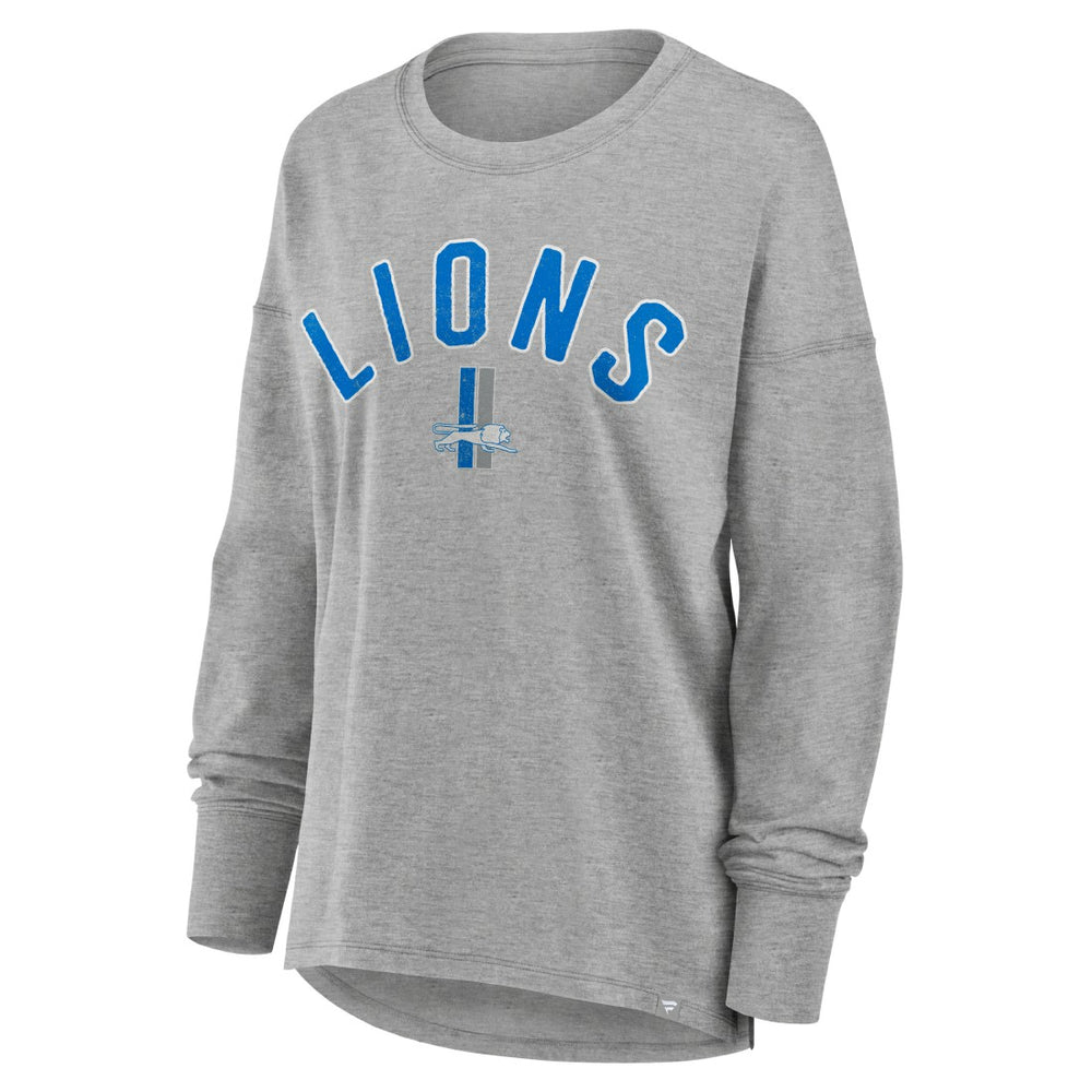 Fanatics Detroit Lions Women's Hometown Legacy Long Sleeve T-Shirt Heather Gray