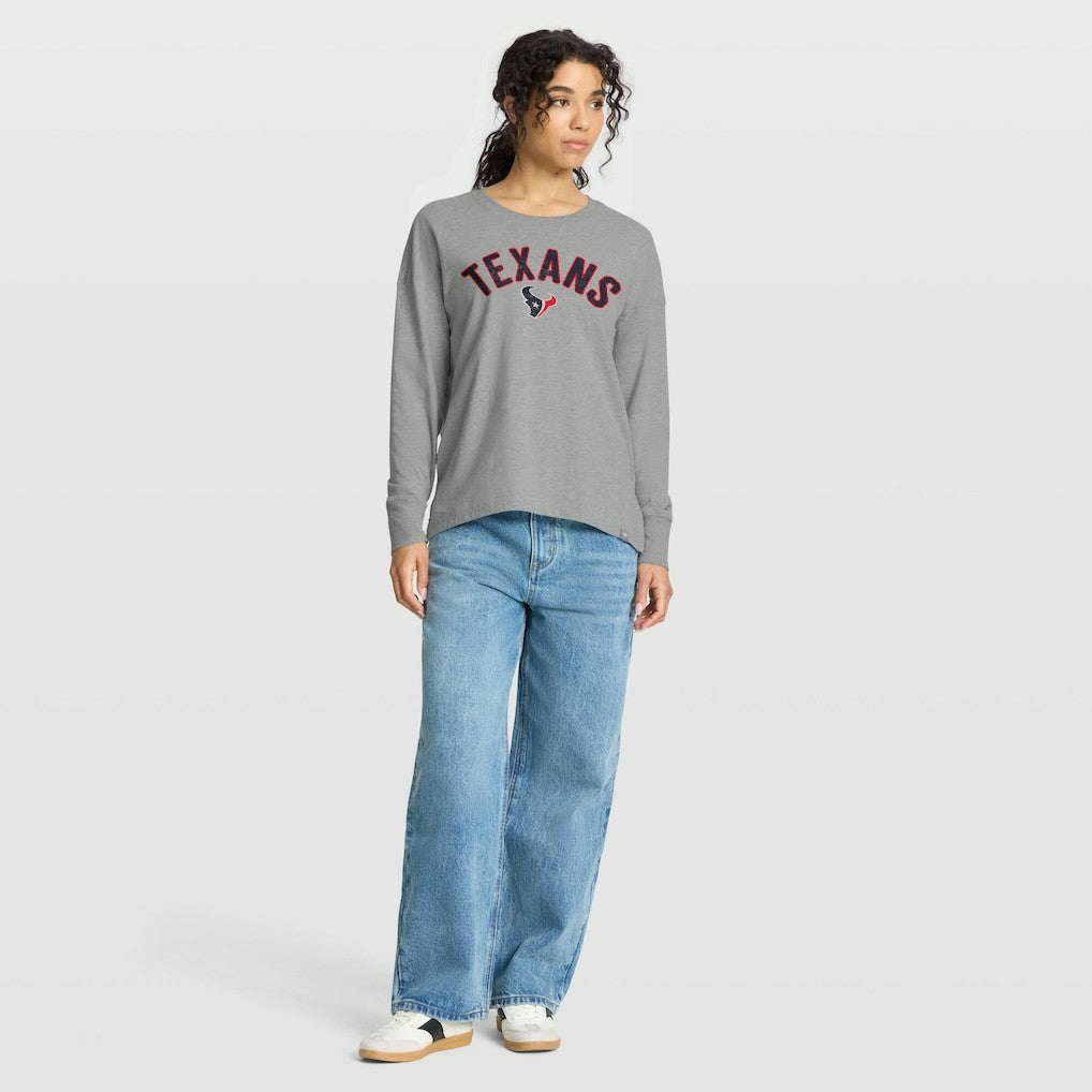 Fanatics Houston Texans Women's Hometown Legacy Long Sleeve T-Shirt Heather Gray