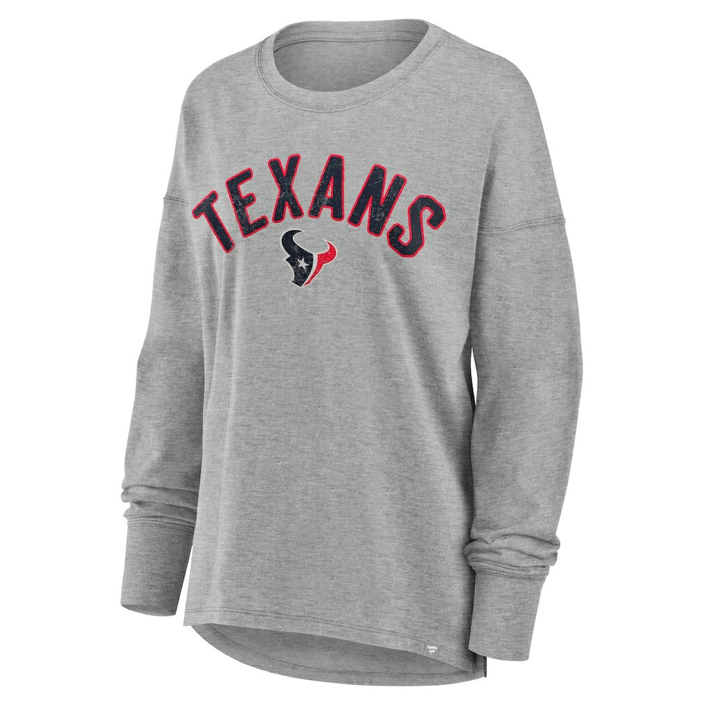 Fanatics Houston Texans Women's Hometown Legacy Long Sleeve T-Shirt Heather Gray
