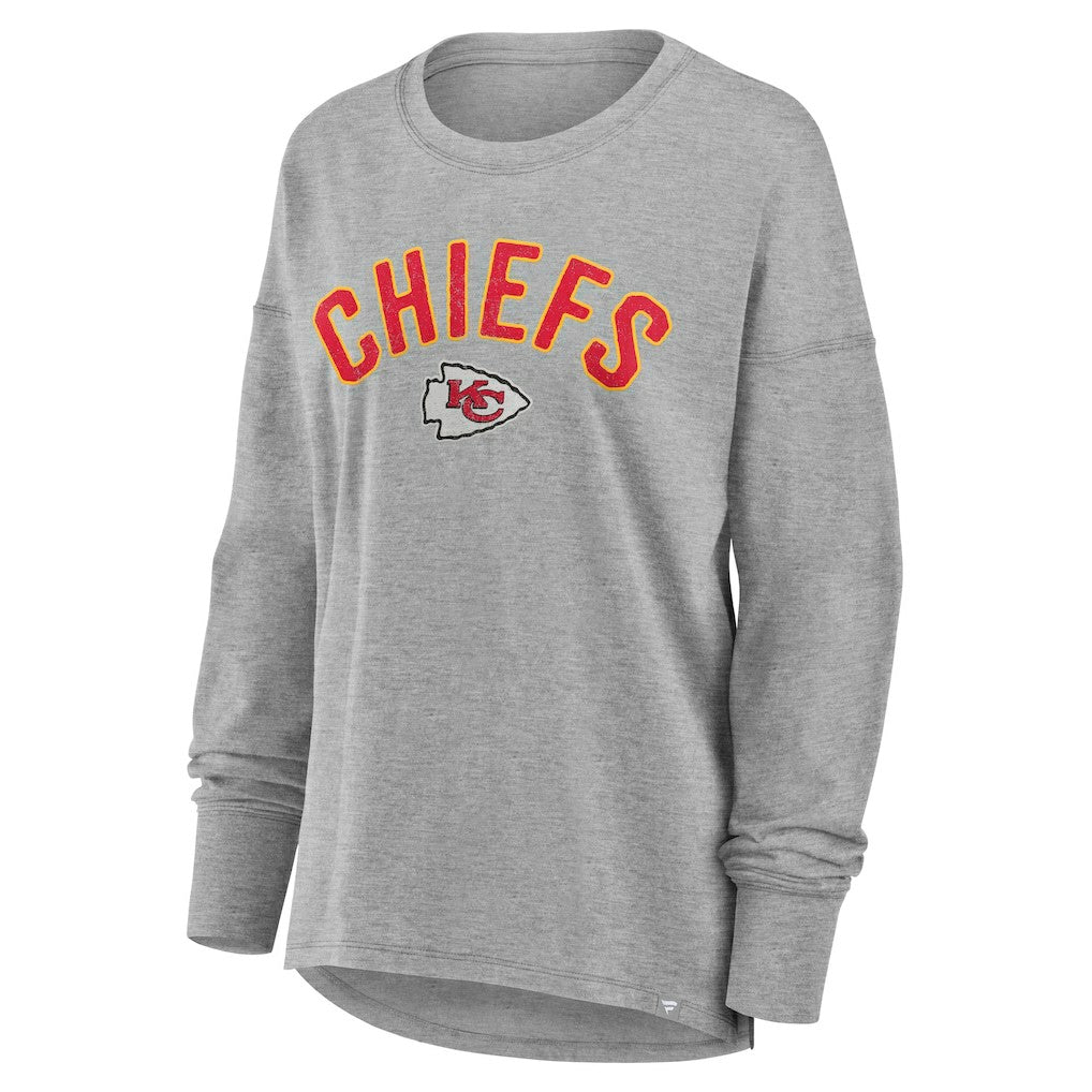Fanatics Kansas City Chiefs Women's Hometown Legacy Long Sleeve T-Shirt Heather Gray