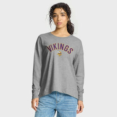 Fanatics Minnesota Vikings Women's Hometown Legacy Long Sleeve T-Shirt Heather Gray