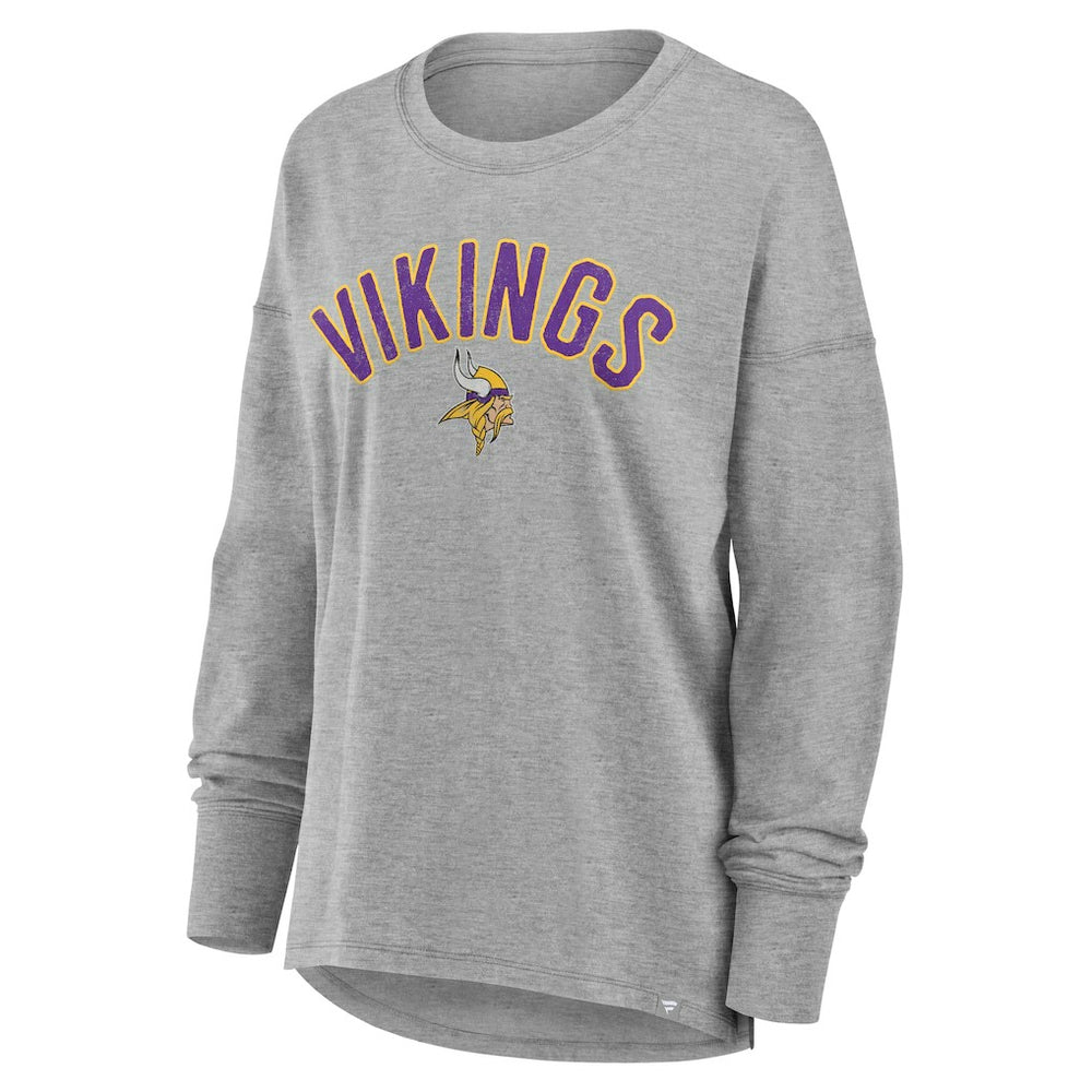 Fanatics Minnesota Vikings Women's Hometown Legacy Long Sleeve T-Shirt Heather Gray