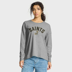 Fanatics New Orleans Saints Women's Hometown Legacy Long Sleeve T-Shirt Heather Gray