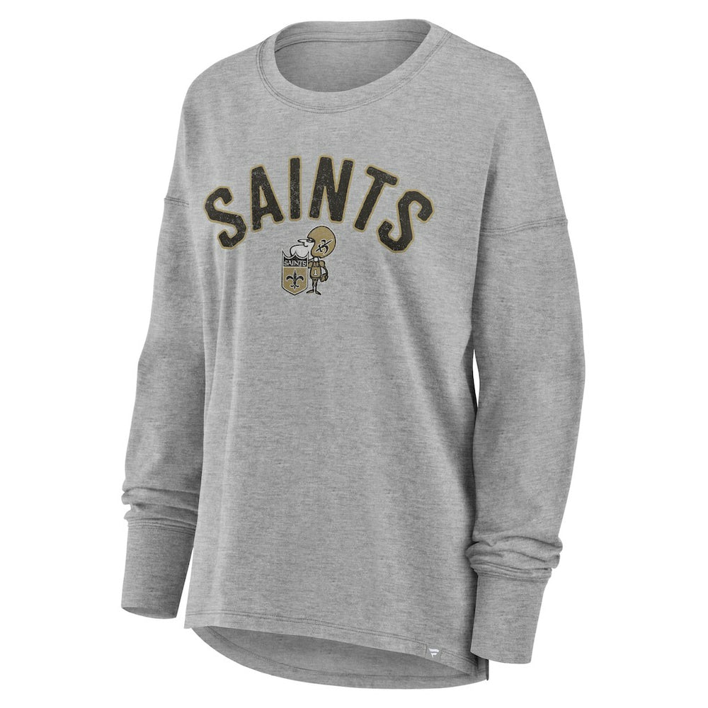 Fanatics New Orleans Saints Women's Hometown Legacy Long Sleeve T-Shirt Heather Gray