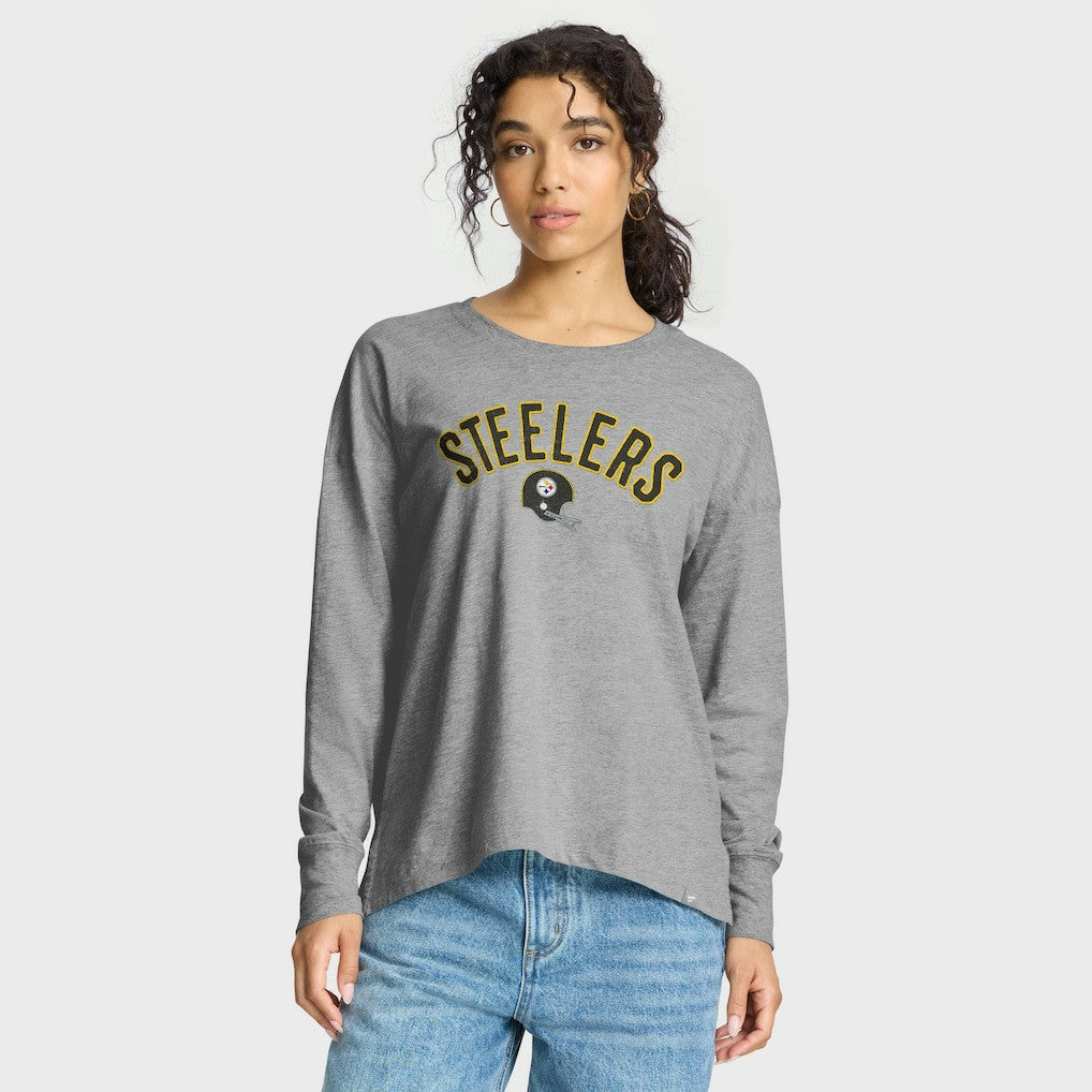 Fanatics Pittsburgh Steelers Women's Hometown Legacy Long Sleeve T-Shirt Heather Gray