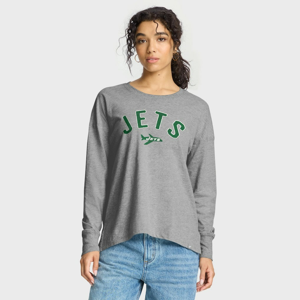Fanatics New York Jets Women's Hometown Legacy Long Sleeve T-Shirt Heather Gray