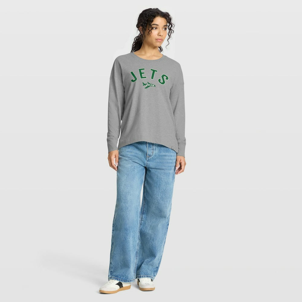 Fanatics New York Jets Women's Hometown Legacy Long Sleeve T-Shirt Heather Gray