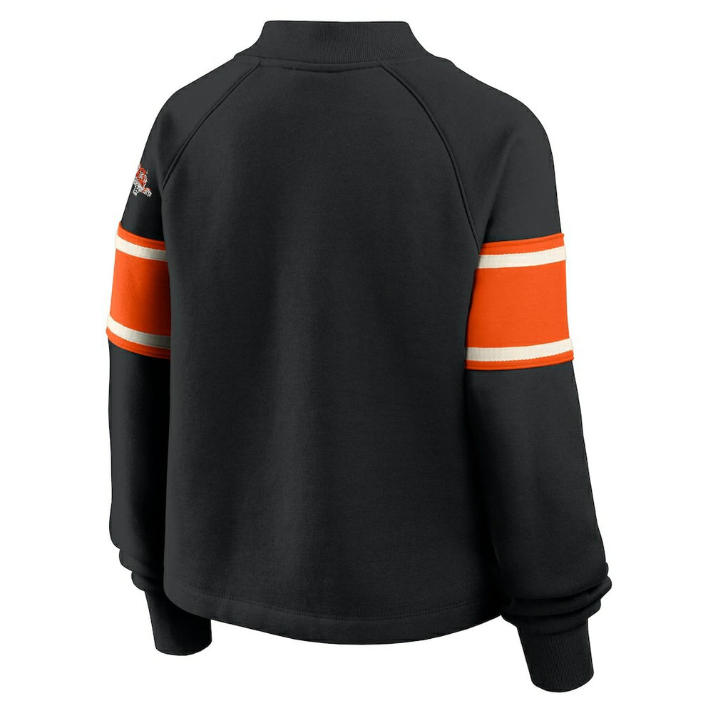 Fanatics Cincinnati Bengals Oversized Hometown Toss Sweep Mock Neck Pullover Black