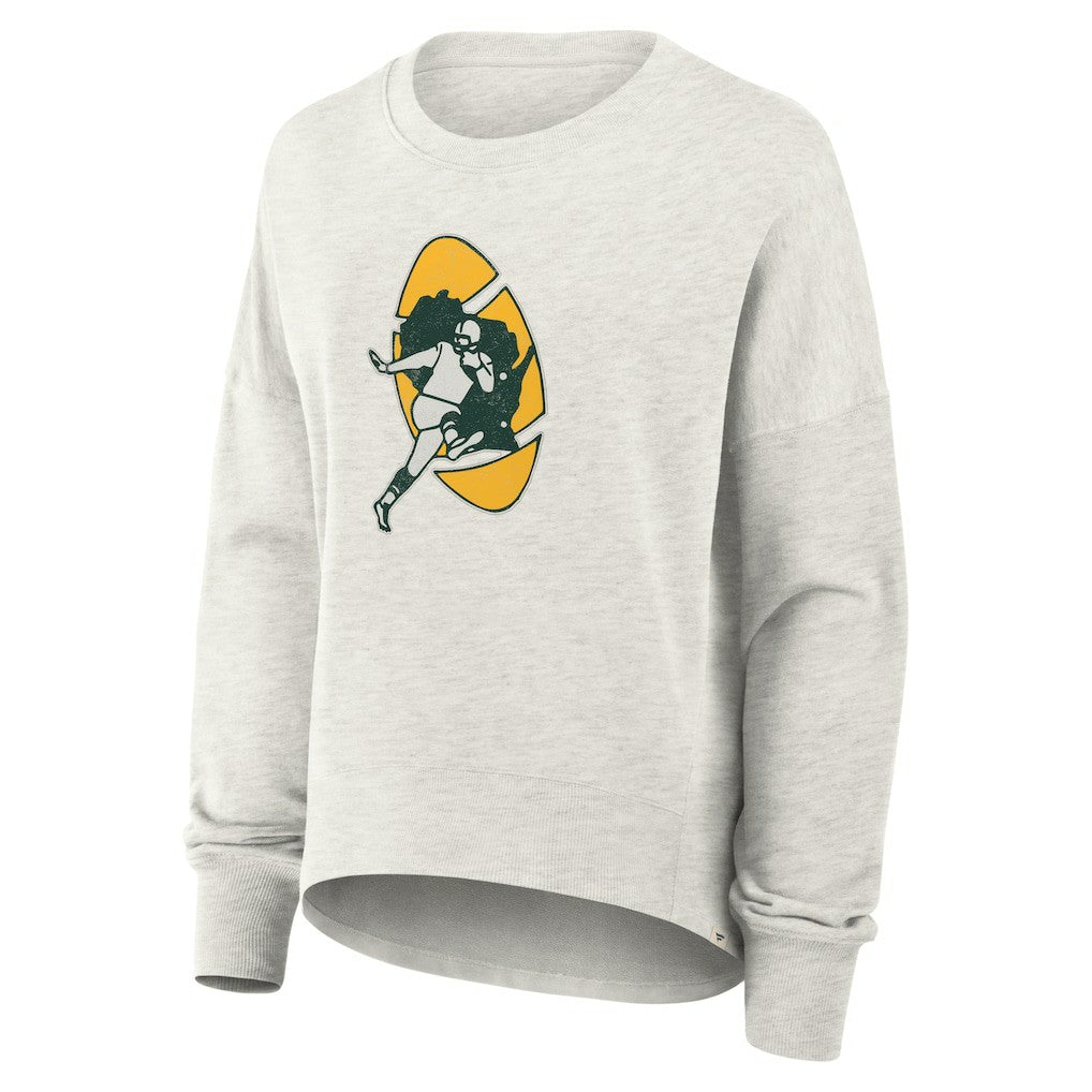 Fanatics Green Bay Packers Women's Oversized Hometown Pullover Sweatshirt Heather Gray