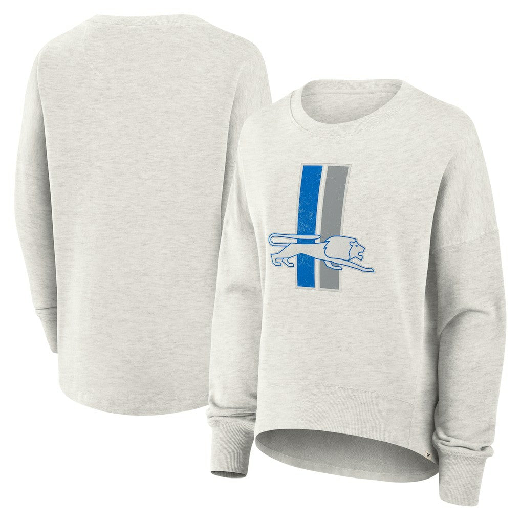 Fanatics Detroit Lions Women's Oversized Hometown Pullover Sweatshirt Heather Gray