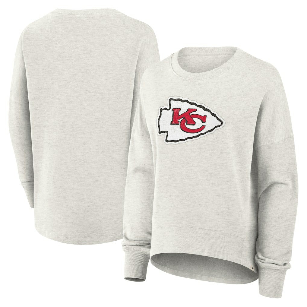 Fanatics Kansas City Chiefs Women's Oversized Hometown Pullover Sweatshirt Heather Gray