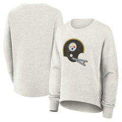 Fanatics Pittsburgh Steelers Women's Oversized Hometown Pullover Sweatshirt Heather Gray