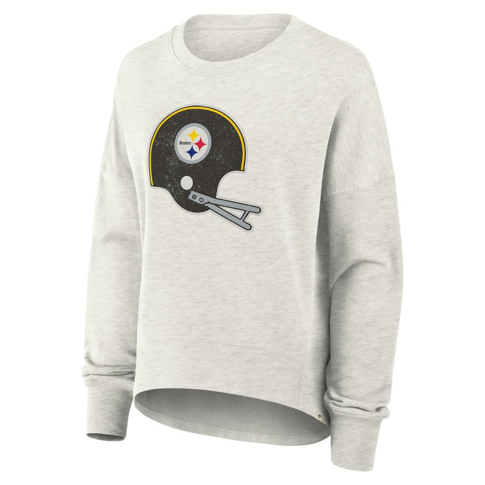 Fanatics Pittsburgh Steelers Women's Oversized Hometown Pullover Sweatshirt Heather Gray
