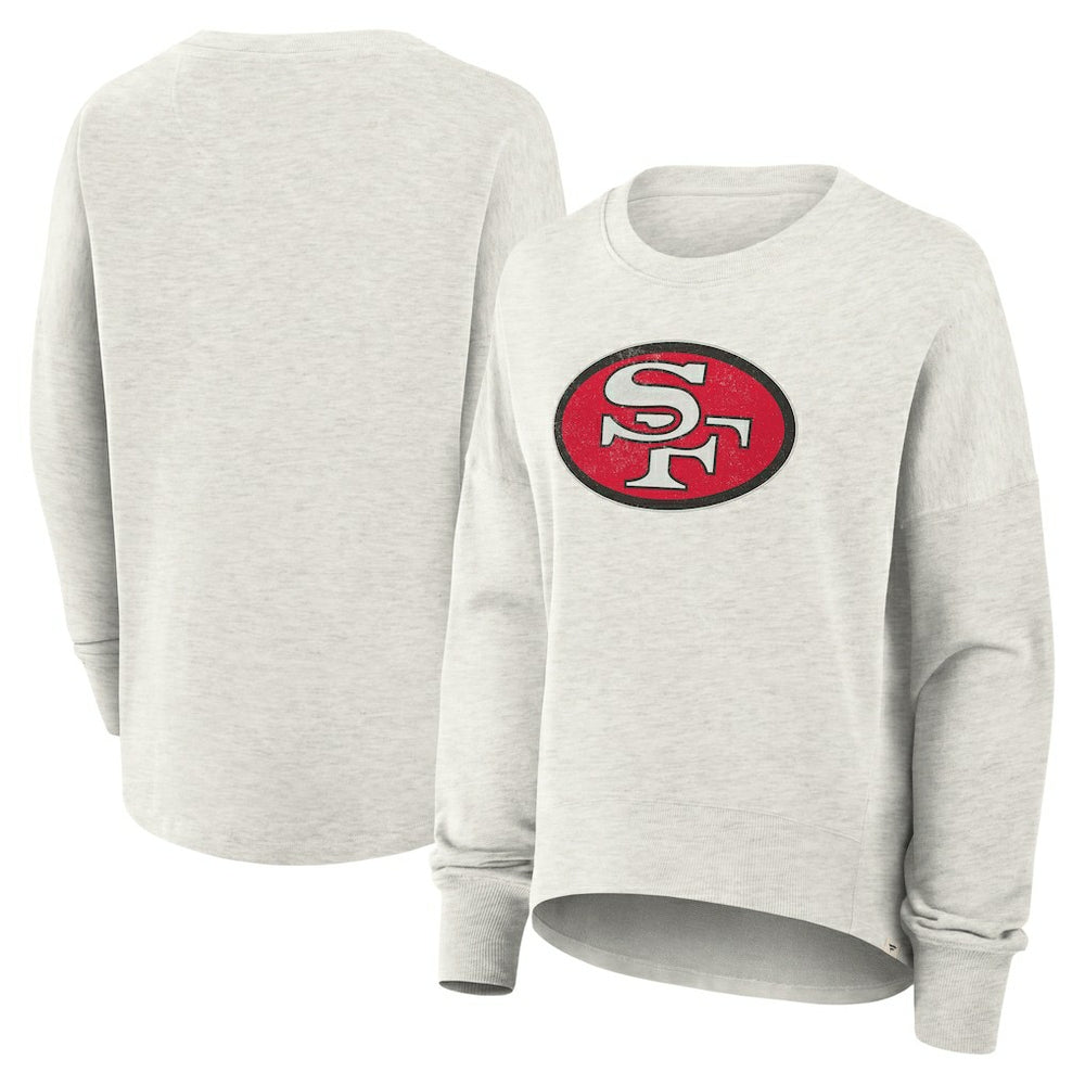 Fanatics San Francisco 49ers Women's Oversized Hometown Pullover Sweatshirt Heather Gray