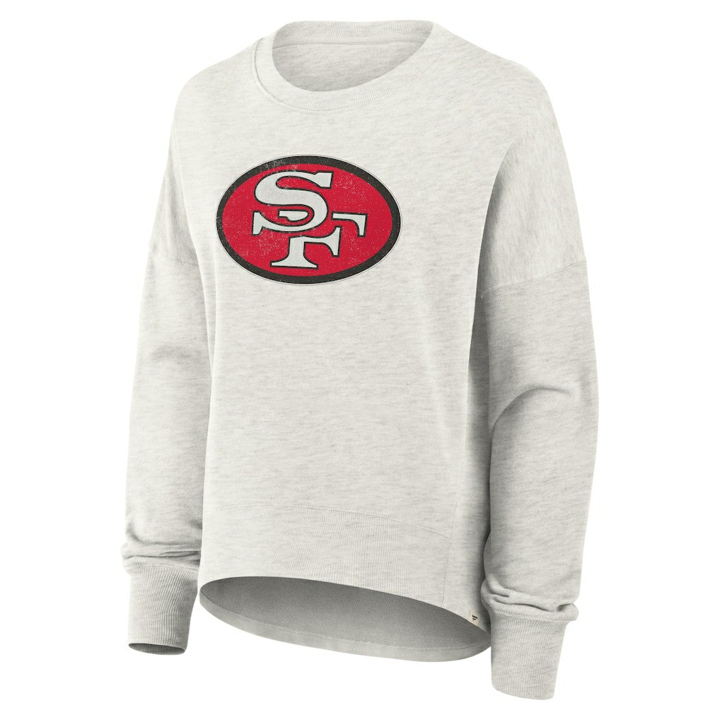 Fanatics San Francisco 49ers Women's Oversized Hometown Pullover Sweatshirt Heather Gray