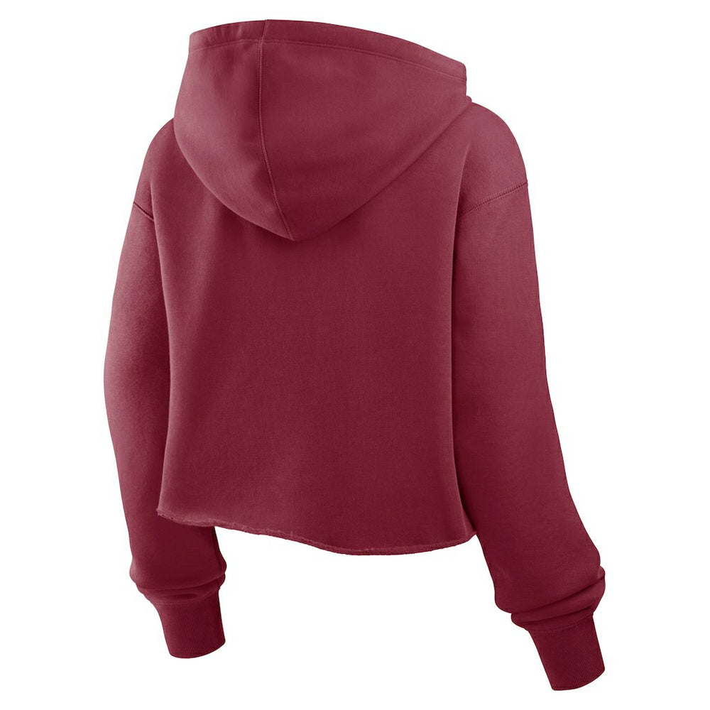 Fanatics Washington Commanders Women's Oversized Hometown Heritage Cropped Hoodie Burgundy