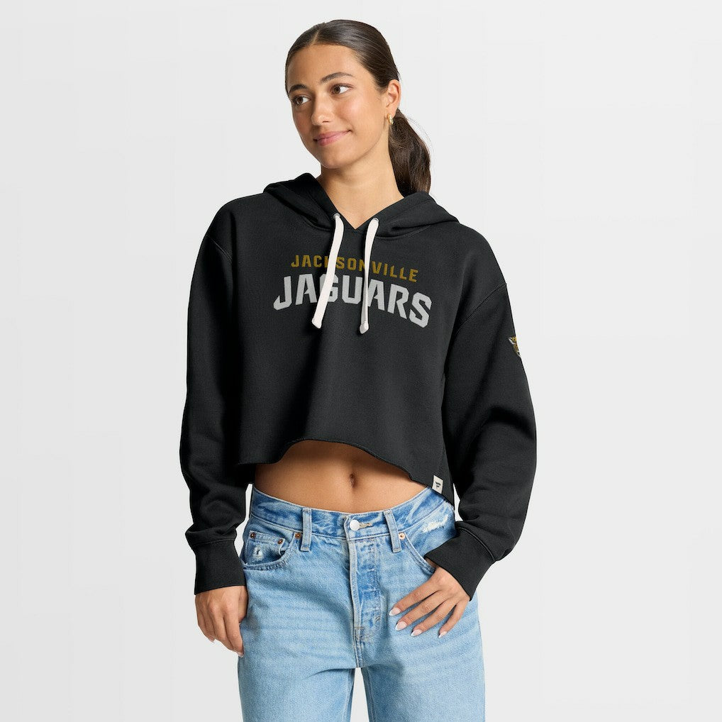 Fanatics Jacksonville Jaguars Women's Oversized Hometown Heritage Cropped Hoodie Black