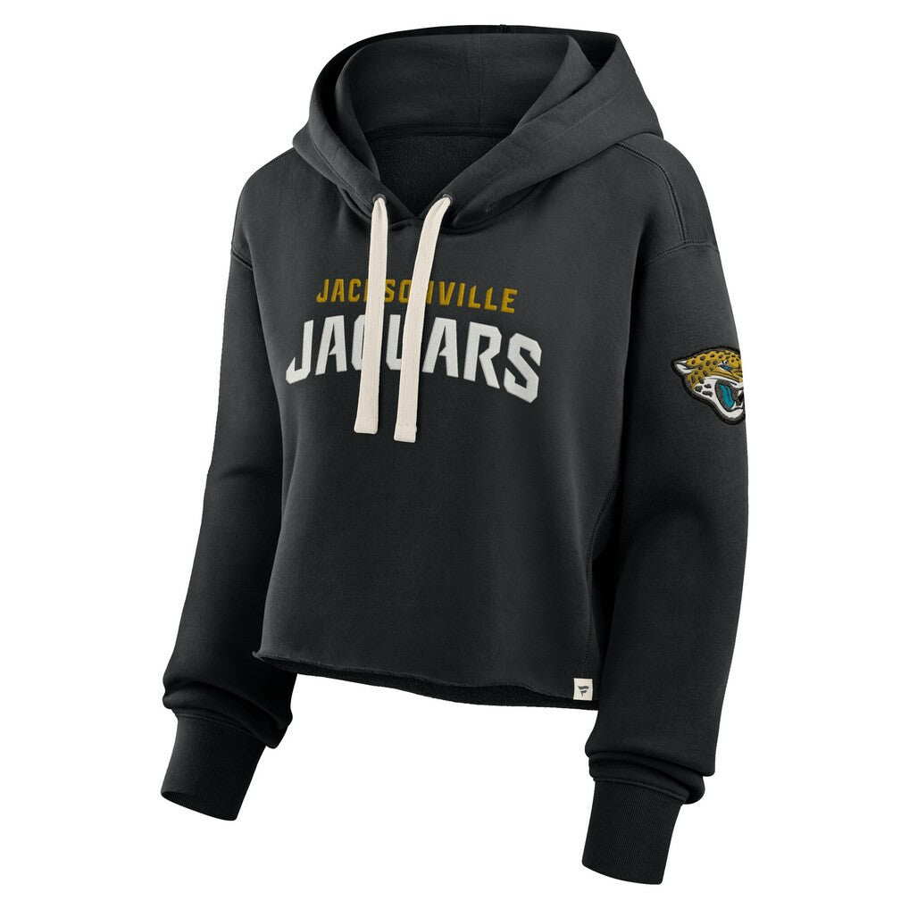 Fanatics Jacksonville Jaguars Women's Oversized Hometown Heritage Cropped Hoodie Black