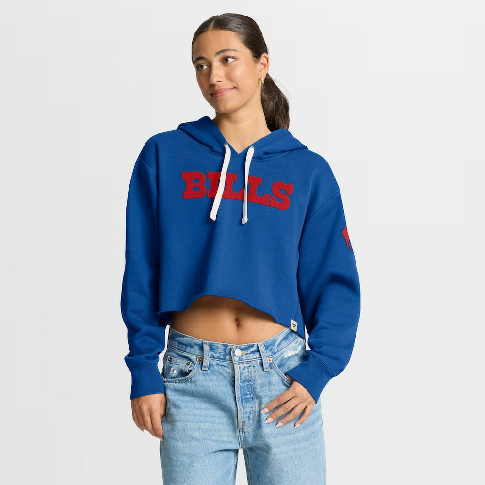 Fanatics Buffalo Bills Women's Oversized Hometown Heritage Cropped Hoodie Royal
