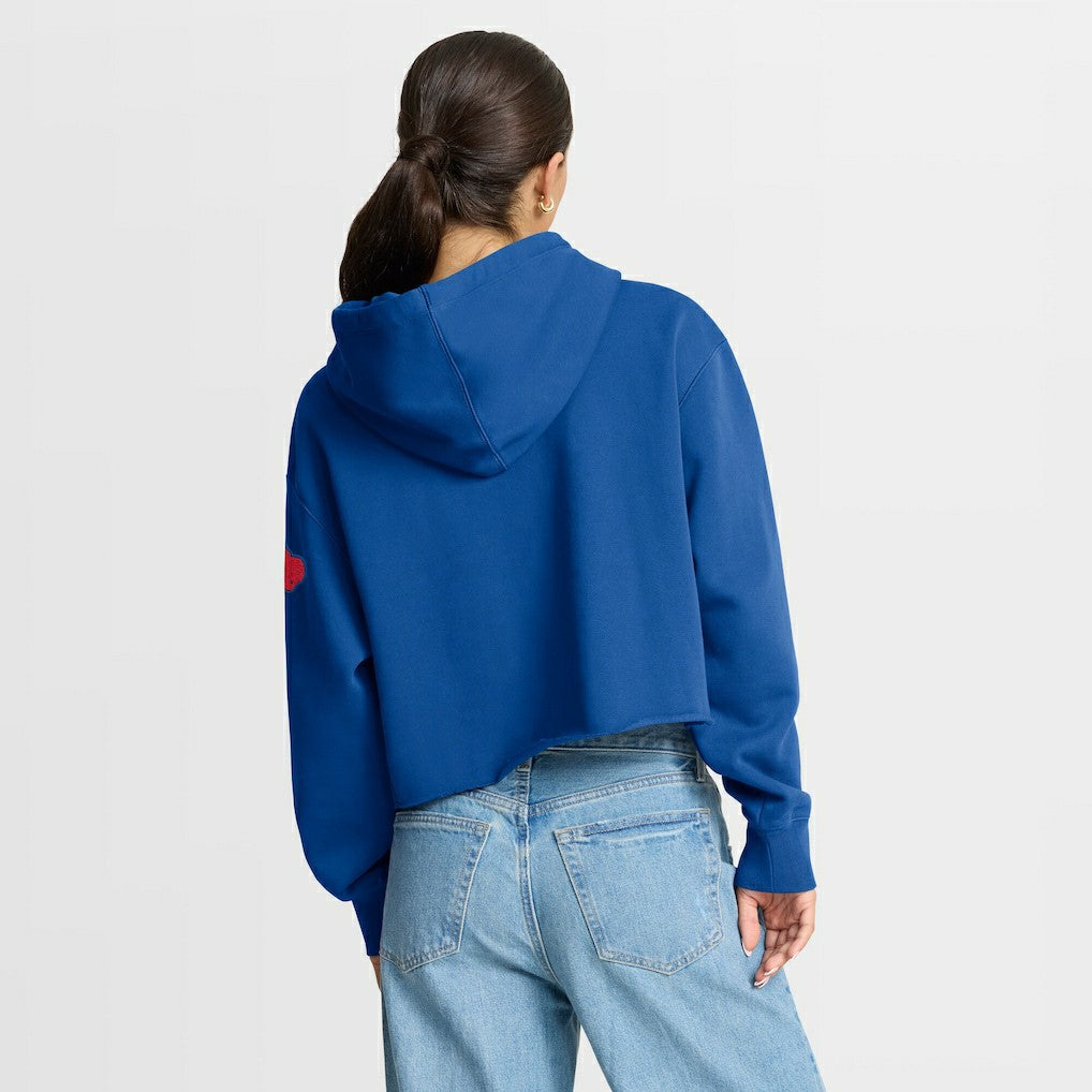 Fanatics Buffalo Bills Women's Oversized Hometown Heritage Cropped Hoodie Royal