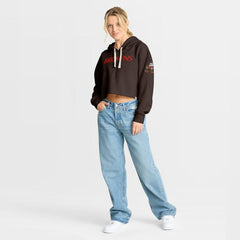 Fanatics Cleveland Browns Women's Oversized Hometown Heritage Cropped Hoodie Brown