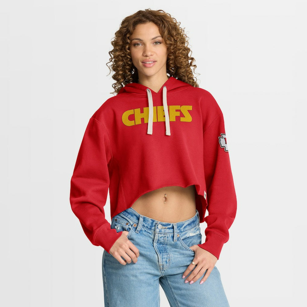 Fanatics Kansas City Chiefs Women's Oversized Hometown Heritage Cropped Hoodie Red