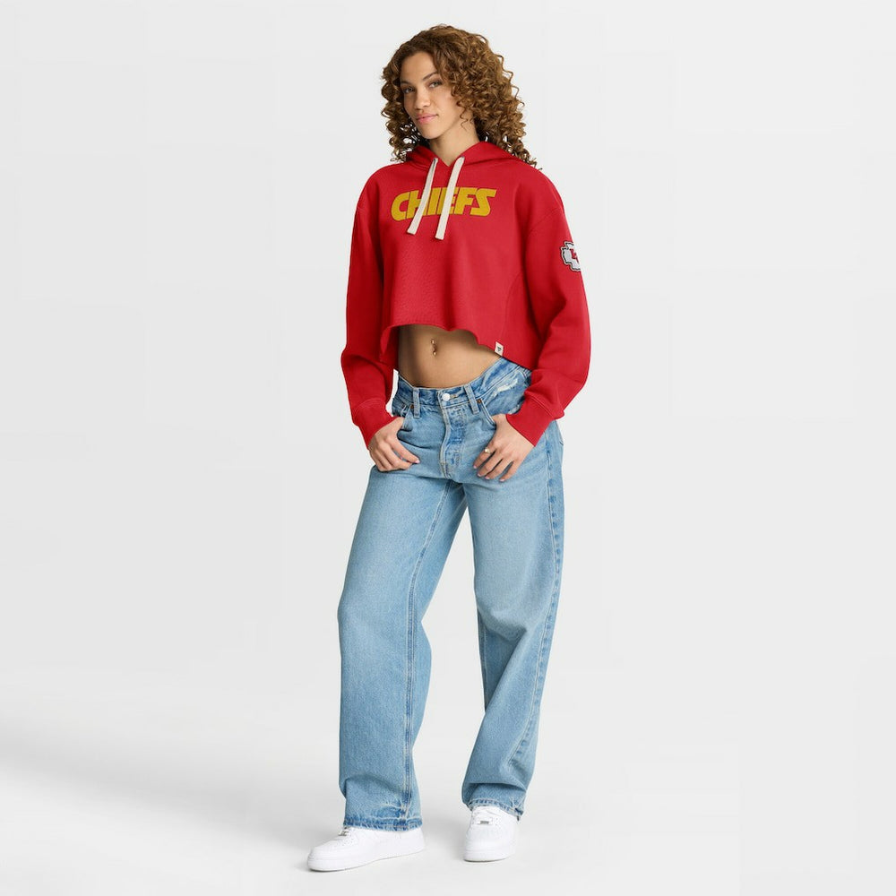 Fanatics Kansas City Chiefs Women's Oversized Hometown Heritage Cropped Hoodie Red