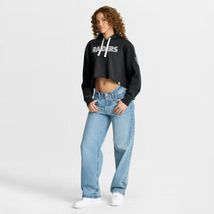 Fanatics Las Vegas Raiders Women's Oversized Hometown Heritage Cropped Hoodie Black