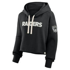 Fanatics Las Vegas Raiders Women's Oversized Hometown Heritage Cropped Hoodie Black