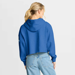 Fanatics Detroit Lions Women's Oversized Hometown Heritage Cropped Hoodie Blue
