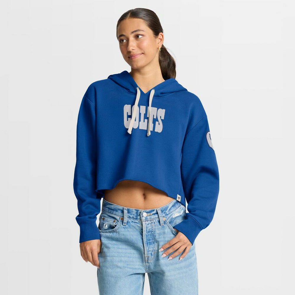 Fanatics Indianapolis Colts Women's Oversized Hometown Heritage Cropped Hoodie Royal