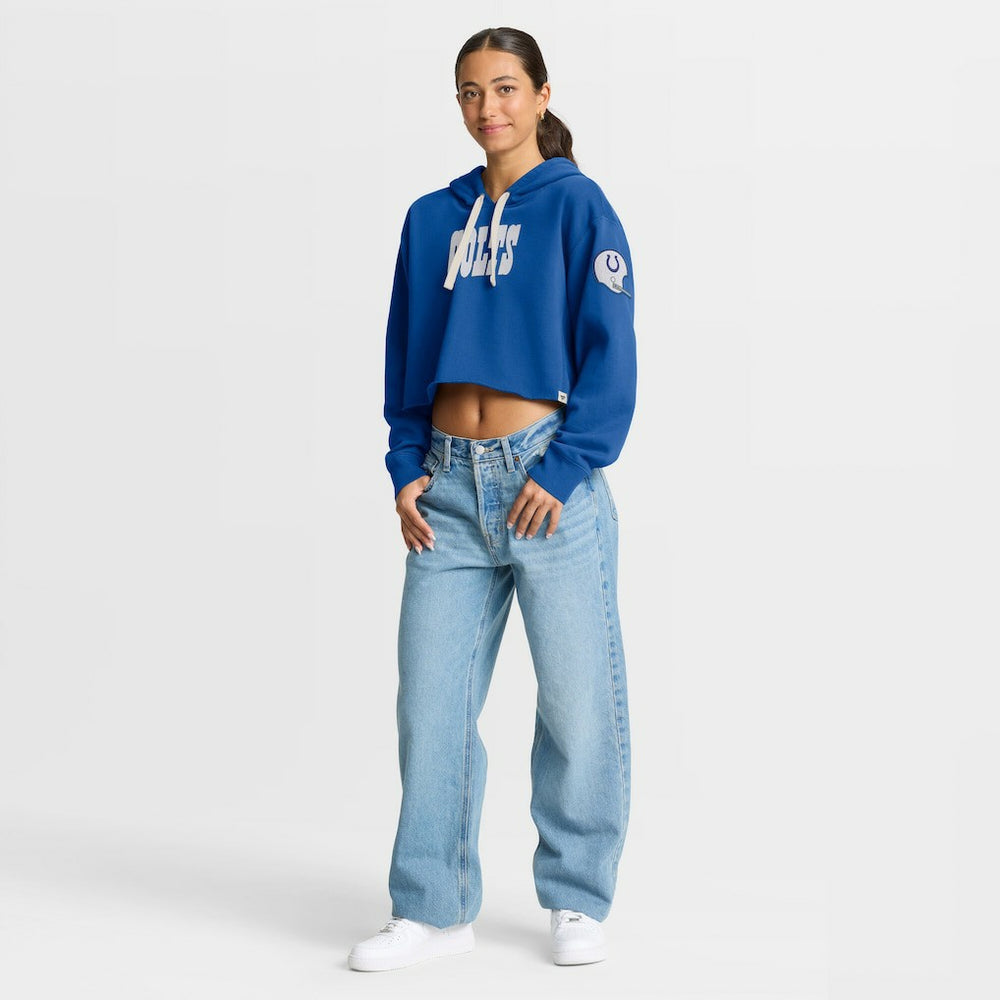 Fanatics Indianapolis Colts Women's Oversized Hometown Heritage Cropped Hoodie Royal