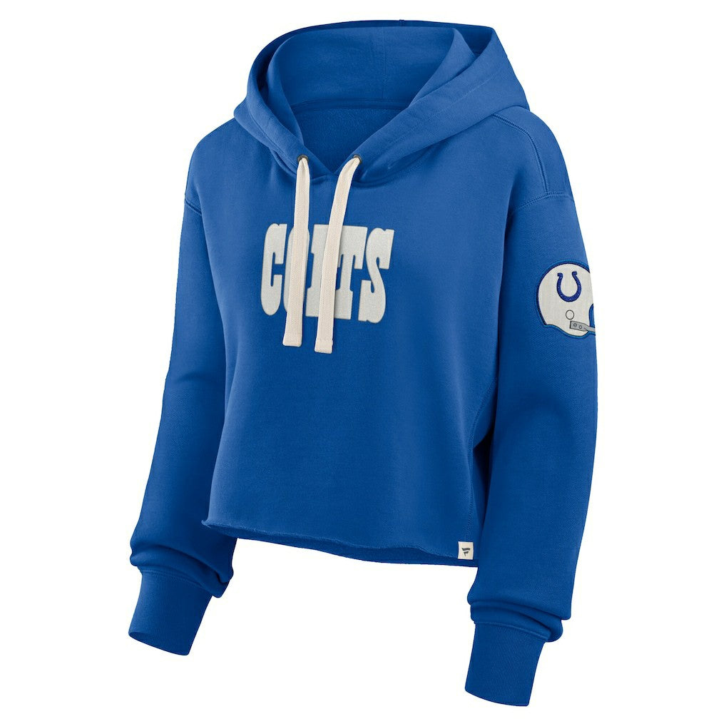 Fanatics Indianapolis Colts Women's Oversized Hometown Heritage Cropped Hoodie Royal