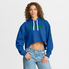 Fanatics Seattle Seahawks Women's Oversized Hometown Heritage Cropped Hoodie Royal