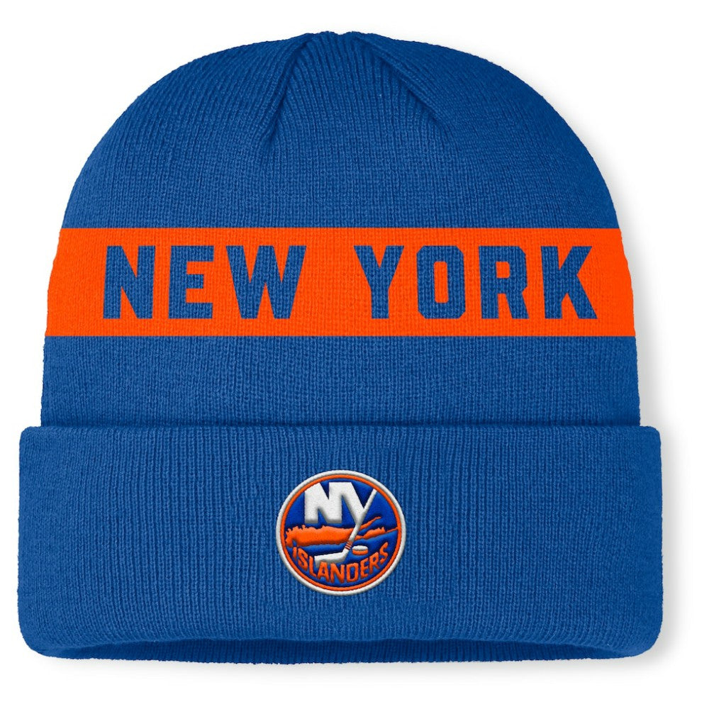 New York Islanders Fanatics Authentic Pro Rink Cuffed Knit Hat - Royal - NHL 202498861