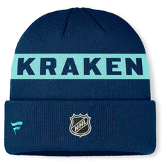 Seattle Kraken Fanatics Authentic Pro Rink Cuffed Knit Hat - Deep Sea Blue - NHL 202498866