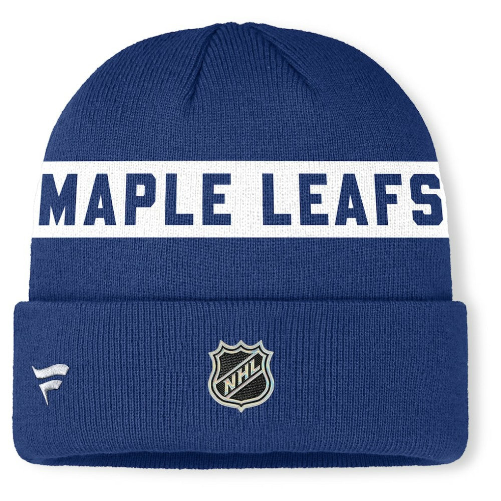 Toronto Maple Leafs Fanatics Authentic Pro Rink Cuffed Knit Hat - Blue - NHL 202498873