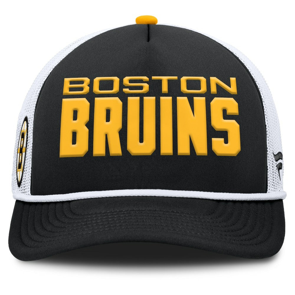 Boston Bruins Fanatics Authentic Pro Rink A-Frame Adjustable Hat - Black/White - NHL 202498889