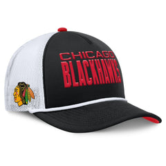 Chicago Blackhawks Fanatics Authentic Pro Rink A-Frame Adjustable Hat - Black/White - NHL 202498890
