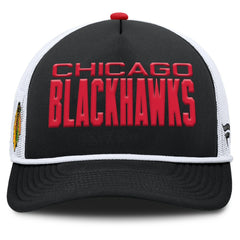 Chicago Blackhawks Fanatics Authentic Pro Rink A-Frame Adjustable Hat - Black/White - NHL 202498890