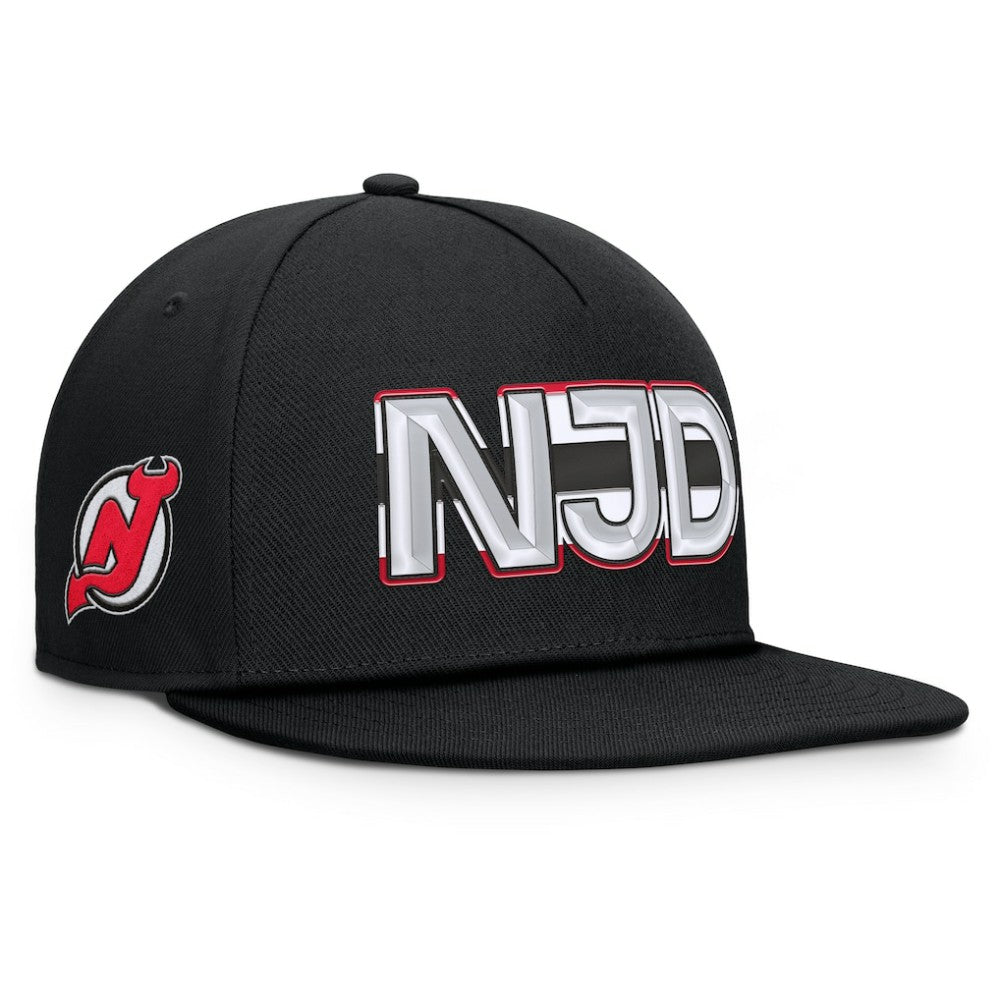New Jersey Devils Fanatics Authentic Pro Rink Team Code Snapback Hat - Black - NHL 202498906