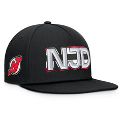 New Jersey Devils Fanatics Authentic Pro Rink Team Code Snapback Hat - Black - NHL 202498906