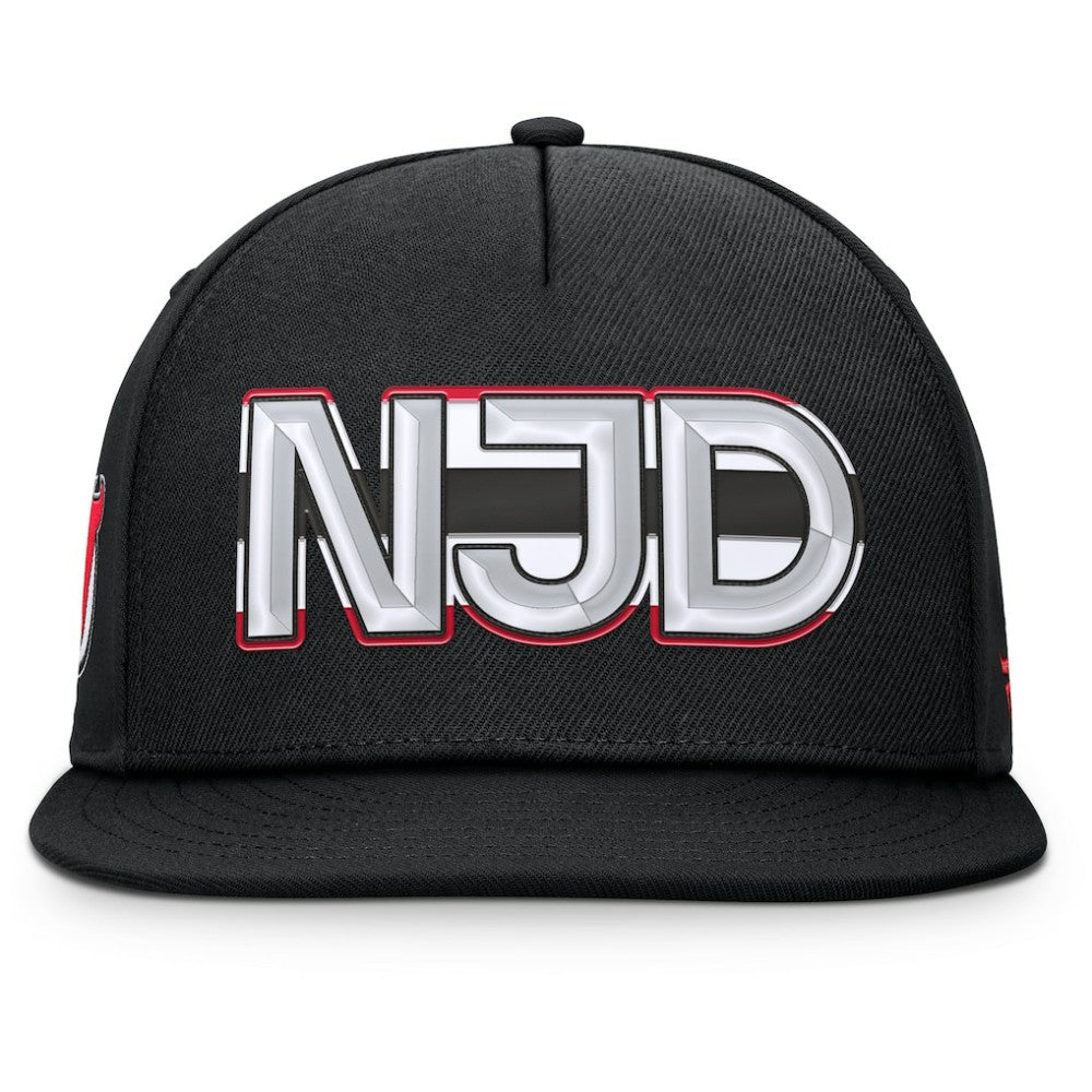 New Jersey Devils Fanatics Authentic Pro Rink Team Code Snapback Hat - Black - NHL 202498906