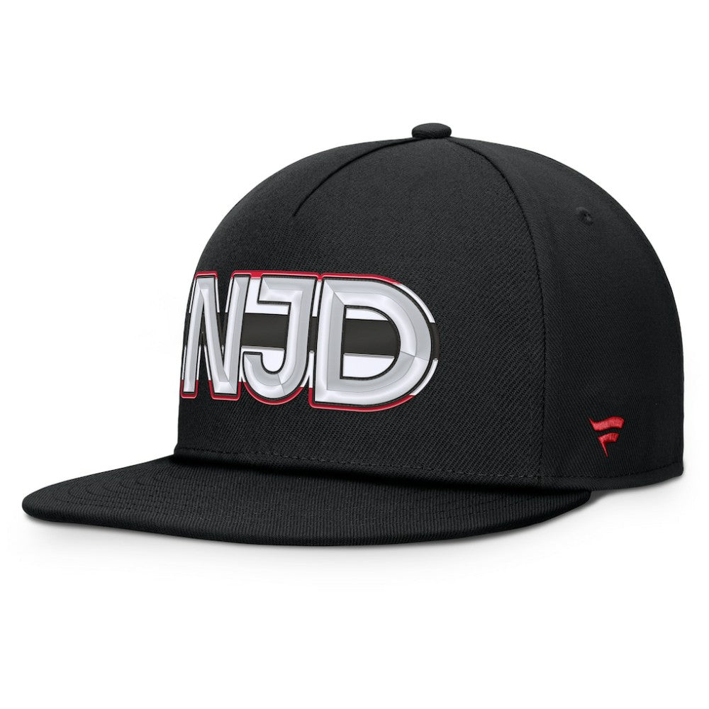New Jersey Devils Fanatics Authentic Pro Rink Team Code Snapback Hat - Black - NHL 202498906