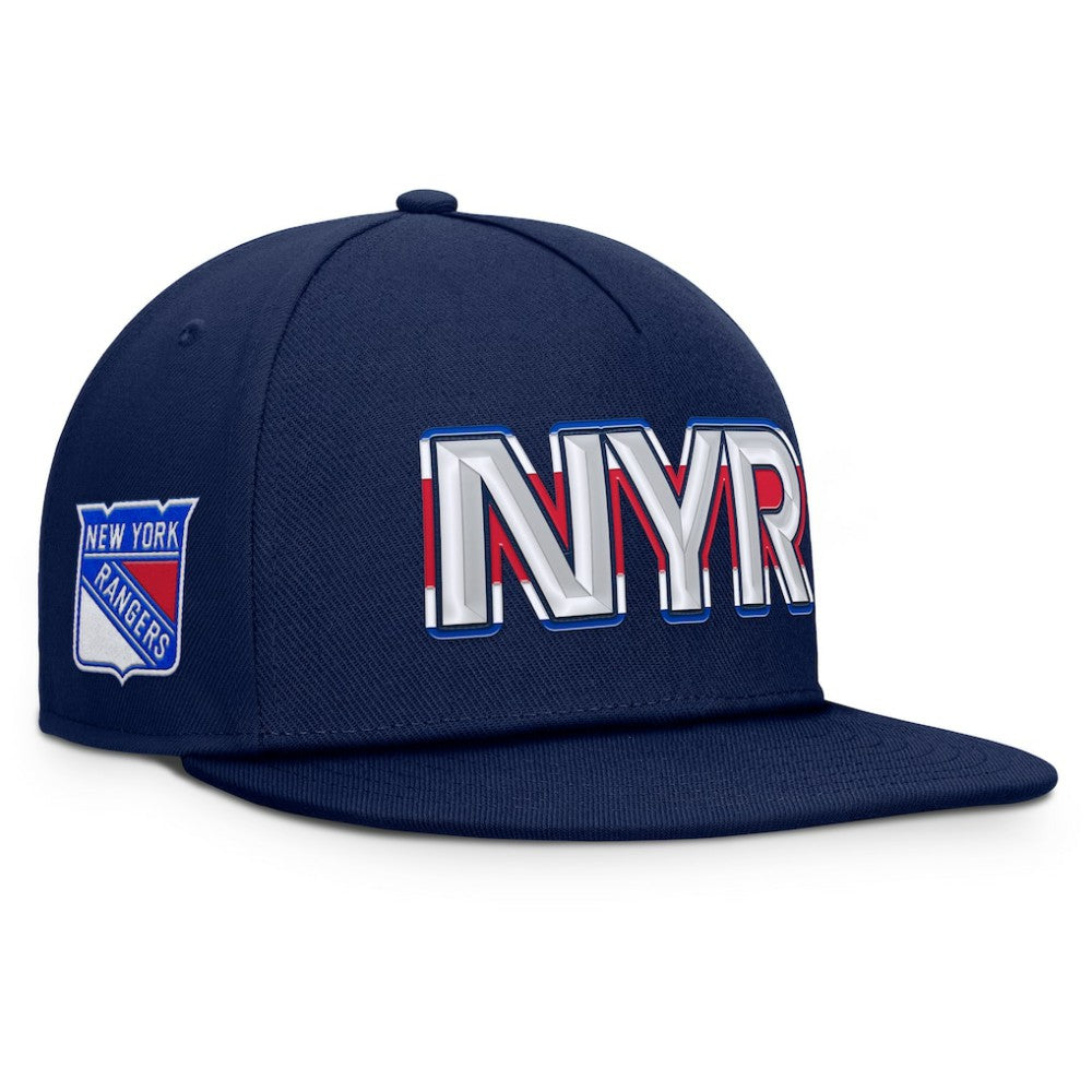 New York Rangers Fanatics Authentic Pro Rink Team Code Snapback Hat - Navy - NHL 202498908