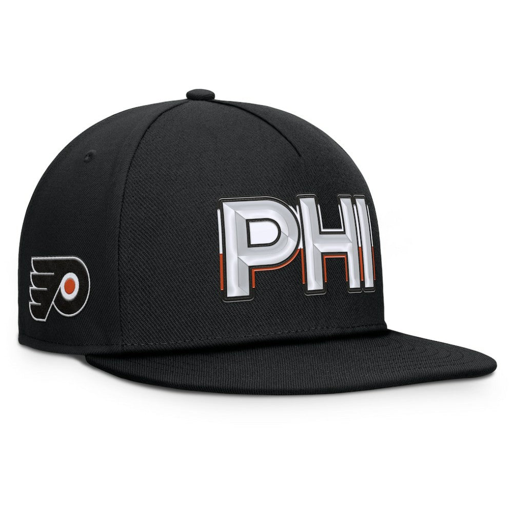 Philadelphia Flyers Fanatics Authentic Pro Rink Team Code Snapback Hat - Black - NHL 202498911