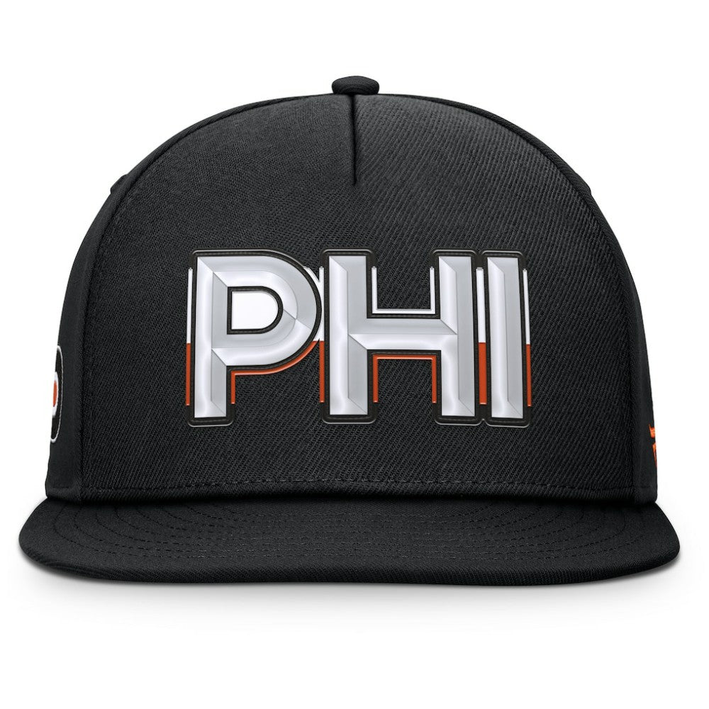 Philadelphia Flyers Fanatics Authentic Pro Rink Team Code Snapback Hat - Black - NHL 202498911